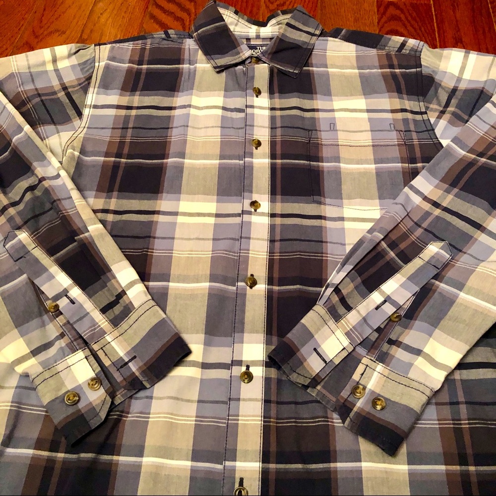 North Face Navy Dress Shirt - M